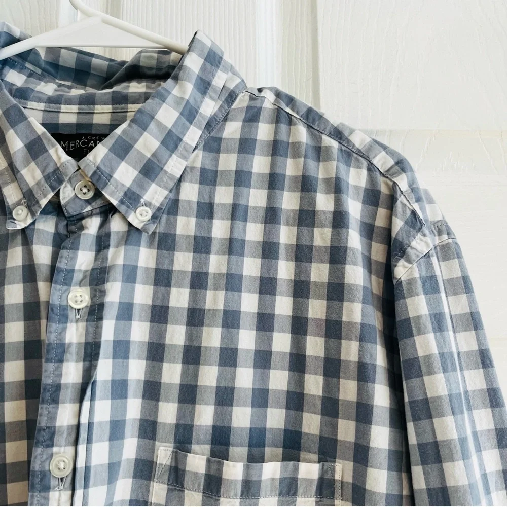 J. Crew Mercantile Flex XL Men's Blue Checkered Shirt
